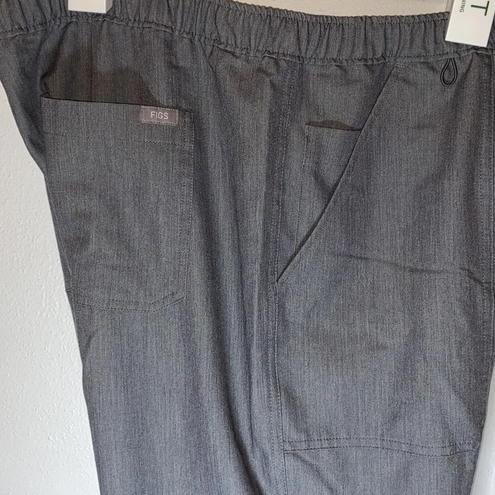 FIGS Scrub Pants XL Extra Large‎ Technical Collection Gray Draw String Inseam 30
